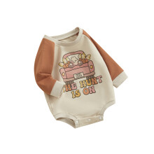 (9-12 Months, Coffee) Combinaison sweat-shirt bébé, imprimé Pâques, manches longues, mignon pour nouveau-né garçon et fille