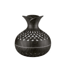 (Dark wood grain) Electric Essential Oil Air Diffuser Humidifier Aroma LED Night Light Up Relaxed