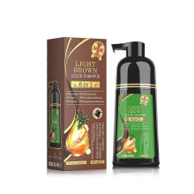(Light Brown)400ML  6-in-1 Cover Grey Hair Care Fast Magic Black Hair Shampoo Dye Repair Damaged Improve Split Hair Rough