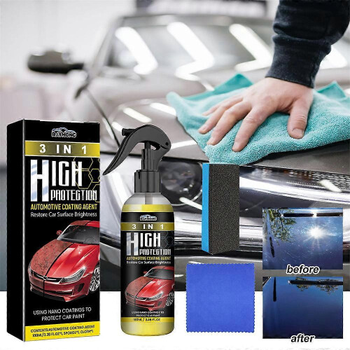 100ML 3 in 1 High Protection Quick Car Coat Ceramic Coating Spray Hydrophobic 1