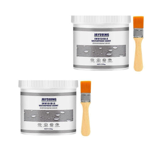 2pcs 100ml Contact Glue Multi Waterproofing Purpose Waterproof wall, Water Pipe  Agent + Brush