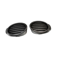 Pair of Black Front Bumper Fog Light Covers and Grille Bezels for Ford Focus 2012-2014 Models