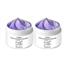 (2pcs)Purple keratin hair mask nourishes and nourishes hair