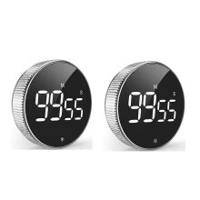 2pcs LED Digital Kitchen Timer for Cooking Shower Study Stopwatch Alarm Clock Magnetic Electronic Cooking Countdown Time Timer