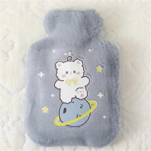 (21 750ml) 250/500/750ML Hot Water Bottle Plush Cartoon Kawaii Bear Kat Rabbit Animal Pattern Thick Hot Water Bag Hand Feet Winter Warm