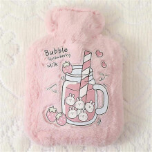 (18 750ml) 250/500/750ML Hot Water Bottle Plush Cartoon Kawaii Bear Kat Rabbit Animal Pattern Thick Hot Water Bag Hand Feet Winter Warm