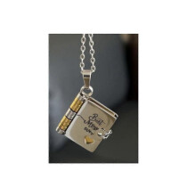 (Mother) For Love - I Love You Book Necklace,Adjustable Openable Multi Layer Book Choker