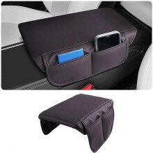 (Purple) Car Armrest Classic Pad Multi-functional Quality Tuning Storage Leather Function Interior Cushioith High Box