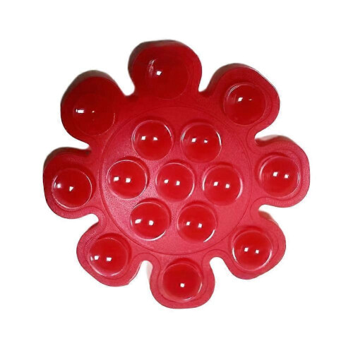 (Red)Universal Silicone Suction Cup Phone Mount Mini Suction Sticker Mount