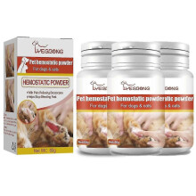 3pcs Pet Hemostatic Powder Relief Pet Trauma Healing Powder Cat And Dog Skin Wound Cleaning Hemostatic Powder