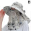 (Beige)Chiffon Landscape Breathable Face Shield Sun Hat with Large Brim Antiultraviolet 1