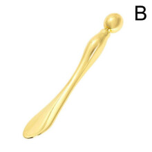 (Golden)Metal Face Massage Stick Anti Wrinkle Eye Cream Applicator Mask Mixing Spatulas