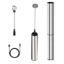 Rechargeable 2-Speed Portable Milk Frother for Perfect Lattes and Cappuccinos On the Go