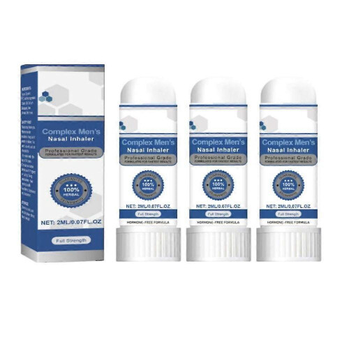 (3pcs) Mens Energy Boosting Nasal Suction Stick Natural Safe Formulation for Daily Use