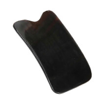 Traditional Gua Sha Tool Made from Black Ox Horn for Muscle Pain Relief and Body Therapy