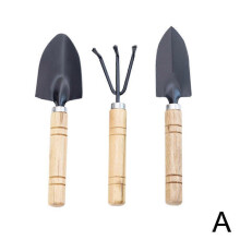 (L,C)Flower Pots Multifunctional Wooden Handle Small Rake Shovel Garden Shovel Spade