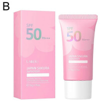 (Black)LAIKOU Sak ura Facial Sunscreen Moisturizing Isolation Cream Moisturizing 50g