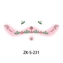 (ZK S231) Kids Christmas Classic Compact Makeup Sticker Face Classic Washable 20 Designs Party Safe Tattoo Professional