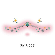 (ZK S227) Kids Christmas Classic Compact Makeup Sticker Face Classic Washable 20 Designs Party Safe Tattoo Professional