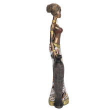African Resin Decor Sculpture Durable Art for Office & Home Retro Design