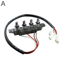 (Golden) Range Hood Switch 5 Button Kitchen Replacement Accessories Universal Switch