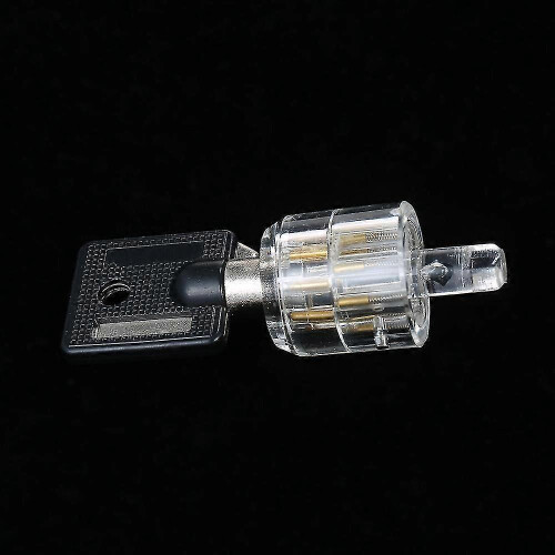 8-Piece Transparent Practice Lock Set for Locksmith Training, Includes Padlocks and Tubular Locks 2