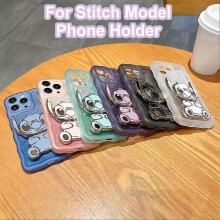 (Black)Effective Cartoon Classic Grade Stand Use Lightweight For Daily Mirror Holder Doll With Phone Fashionable Top A and