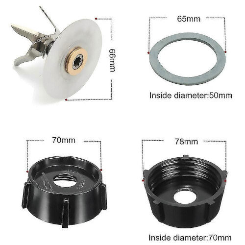 Oster Osterizer Blender Replacement Parts: Cutter Blade, Base, Bottom Cap, and Gasket Set 2