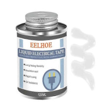 (Tin can-White, 125ml) Waterproof Liquid Electrical Tape for Insulating and Repairing Wires and Cables in UK Homes