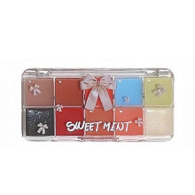 (01) sweetmint Jelly Lip Gloss Palette, 10 Colors Moisturizing Lip Palette