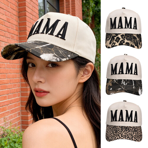 Popular Mother's Day Baseball Cap With-large leopard print 2