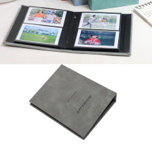 Photo Album 2x3 3in 64 Pockets Velvet Cover for Mini 8-12 Instant Cameras Grey