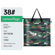 (Camouflage, 37.5cm) Portable Multifunctional Fishing Bag with 90kg Capacity for Outdoor Angling and Tackle Storage