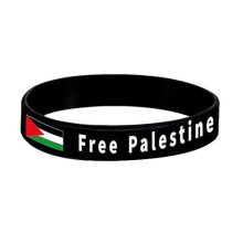 Free Palestine Bracelet with Palestinian Flag Silicone Protest Bracelet