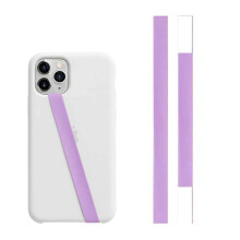 (Purple) Professional Mobile Phone CaseRing Silicone Rope Phone Holder Strap Grip Loop Wristband Compact Modern