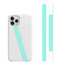 (Mint green) Professional Mobile Phone CaseRing Silicone Rope Phone Holder Strap Grip Loop Wristband Compact Modern