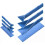 (S*L, blue) Polygons Flat 3-in-1 Measuring Spoons - 2 Spoons with 6 Different Sizes 1