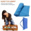 (Blue) Powerful Multi-functional Beach Chairs Cover Microfiber Solid Color Series Summer Seaside Superior Elegant 5