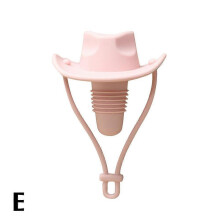 (5g Strawberry flavor) Silicone Wine Stopper Western Cowboy Hat Stopper LeakProof Wine Bottle Topper
