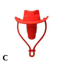 (5g Hami melon flavor) Silicone Wine Stopper Western Cowboy Hat Stopper LeakProof Wine Bottle Topper