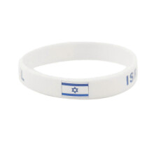 Women Men Israeli Silicone Flag Bracelet Sport Wristband Bangle Fitness