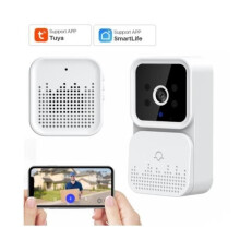 HQLS Outdoor WiFi Wireless Doorbell Camera - High Definition Infrared Night Vision - White