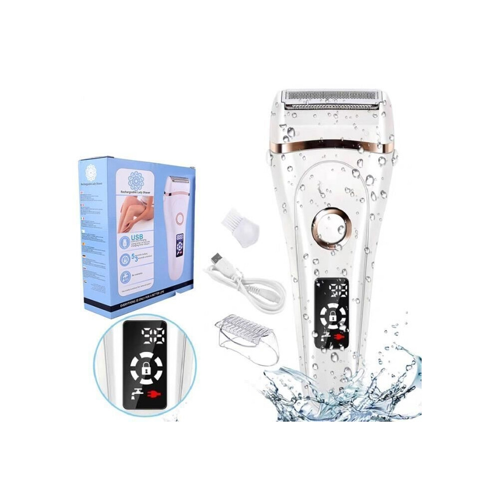 Aihontai White Painless Electric Shaver For Women | Rechargeable Electric Hair And Bikini Trimmer For Hair Removal