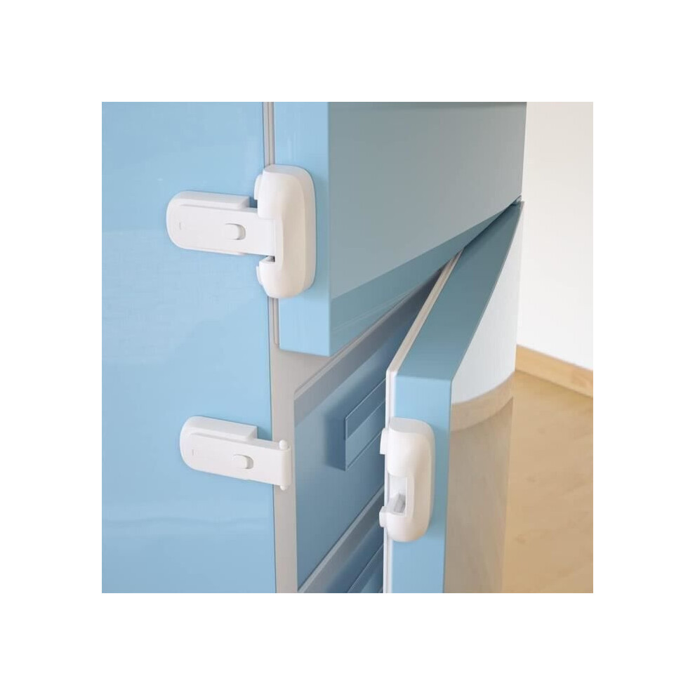 2-Piece Baby Safety Refrigerator Lock, Proof Refrigerator Freezer Door Lock, Safety Latch Lock Aihontai