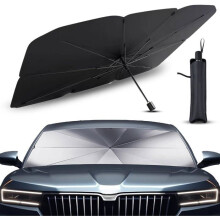 Car Sunshade for Front Windshield, Sun Umbrella for SUV and Truck, Durable Car Front Windshield Sunshade (125 x 65 cm)