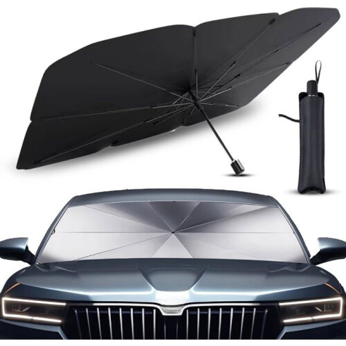 Parasole per parabrezza auto, ombrellone per SUV e camion, parasole resistente per parabrezza auto (125 x 65 cm)