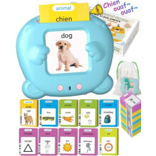 Educational cards - Montessori - 224 words - Toy for 2-year-olds - Screen-free learning - Blue
