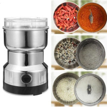 Electric Coffee Grinder - Stainless Steel - 220V - Bean Grinder - Low Noise - Transparent Lid