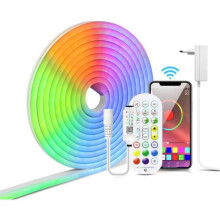 Striscia LED RGB - 1 m - Silicone - Bluetooth - Impermeabile IP65