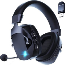 Langattomat pelikuulokkeet irrotettavalla melunvaimennusmikrofonilla, 2.4G Bluetooth/USB/3.5mm johdollinen, PC:lle, PS4:lle, PS5:lle, Switchille,